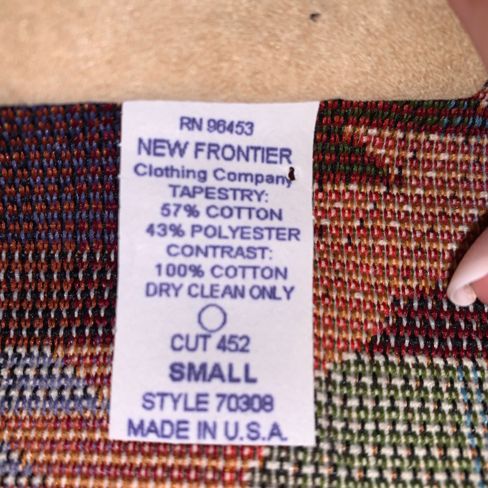Vintage New Frontier Southwestern Tapestry Vest - Picture 6 of 7